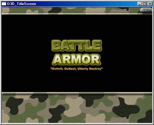 Рис. 6.1. Стартовый экран игры Battle Armor