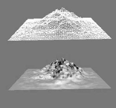 Рис. 2.2. Ландшафт, представленный с помощью сетки из треугольников