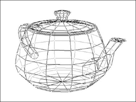 Рис. 2.1. Представление чайника в виде каркаса сетки