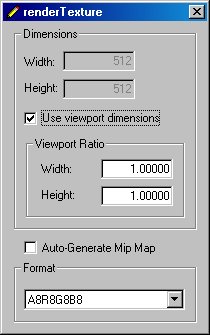 Рис. 5.1. Диалоговое окно параметров цели визуализации в RenderMonkey