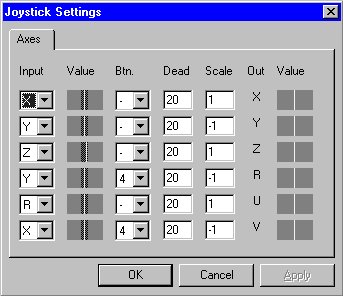 Рис. 6.3. Диалоговое окно Joystick Settings